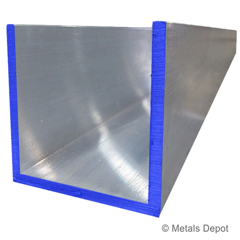 12 Inch length.. Aluminium U channel section 5/8" x 5/8" x 1/16" thickness 