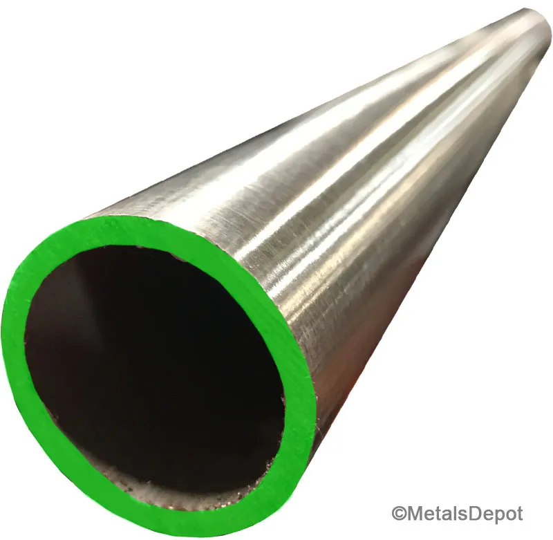 5/8 OD X 1/2 ID 12" Length 304 180 Grit #4 Finish Stainless Steel Tube 