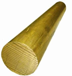 Unpolished 0.375 Diameter ASTM B21 464 Brass Round Rod Mill H02 Temper 36 Length Finish