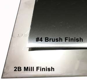 20 Gauge/0.036 Stainless Steel Sheet Metal 304#4 Brushed Finish 2 x 2 