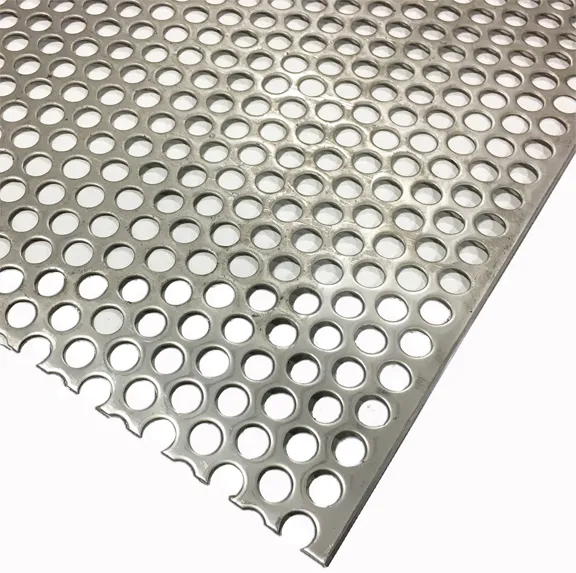 0.25 Center to Center 24 Length Unpolished 0.036 Thickness Mill Annealed 304 Stainless Steel Perforated Sheet Finish 12 Width 20 Gauge Staggered 0.1875 Holes 