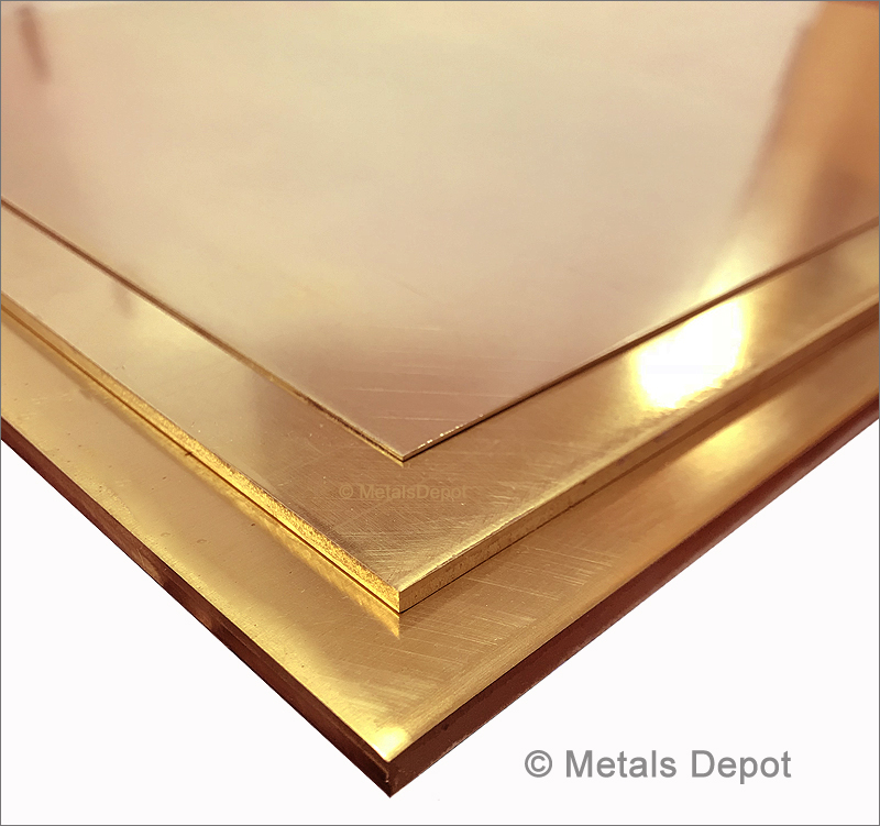 20 ga Brass Sheet Metal Plate 3” x 3” set of 4 