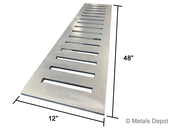 Metals Depot®  Grate Plates - Heavy Duty Steel Driveway & Road Grates