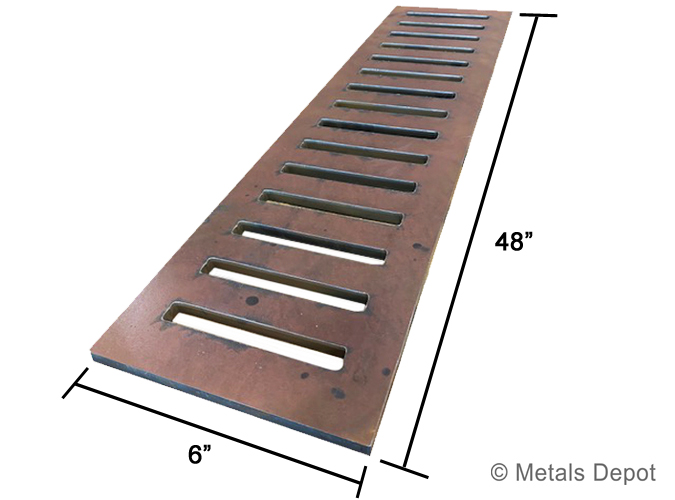 Metals Depot®  Grate Plates - Heavy Duty Steel Driveway & Road Grates